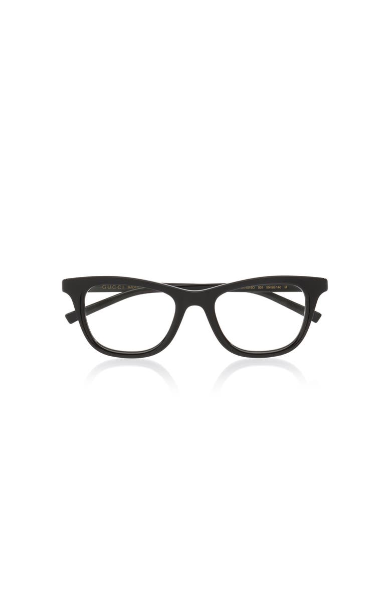 Gucci 50mm Cat Eye optical glasses, Alternate, color, Black