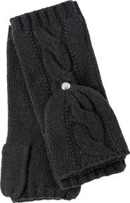 Ralph Lauren Cable Knit Pop Top Mittens