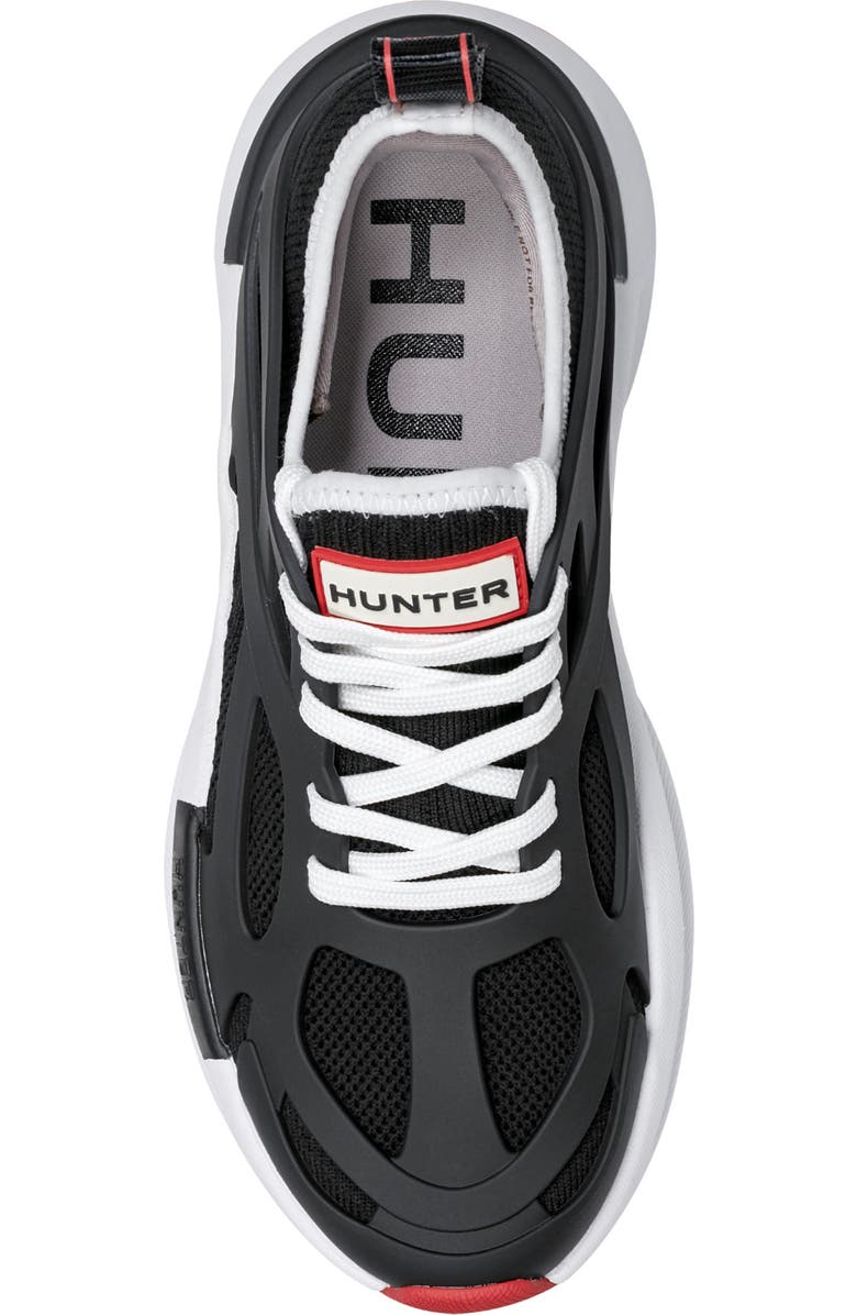 Hunter Tulip Sneaker, Alternate, color, Black/ Black/ Black/ White