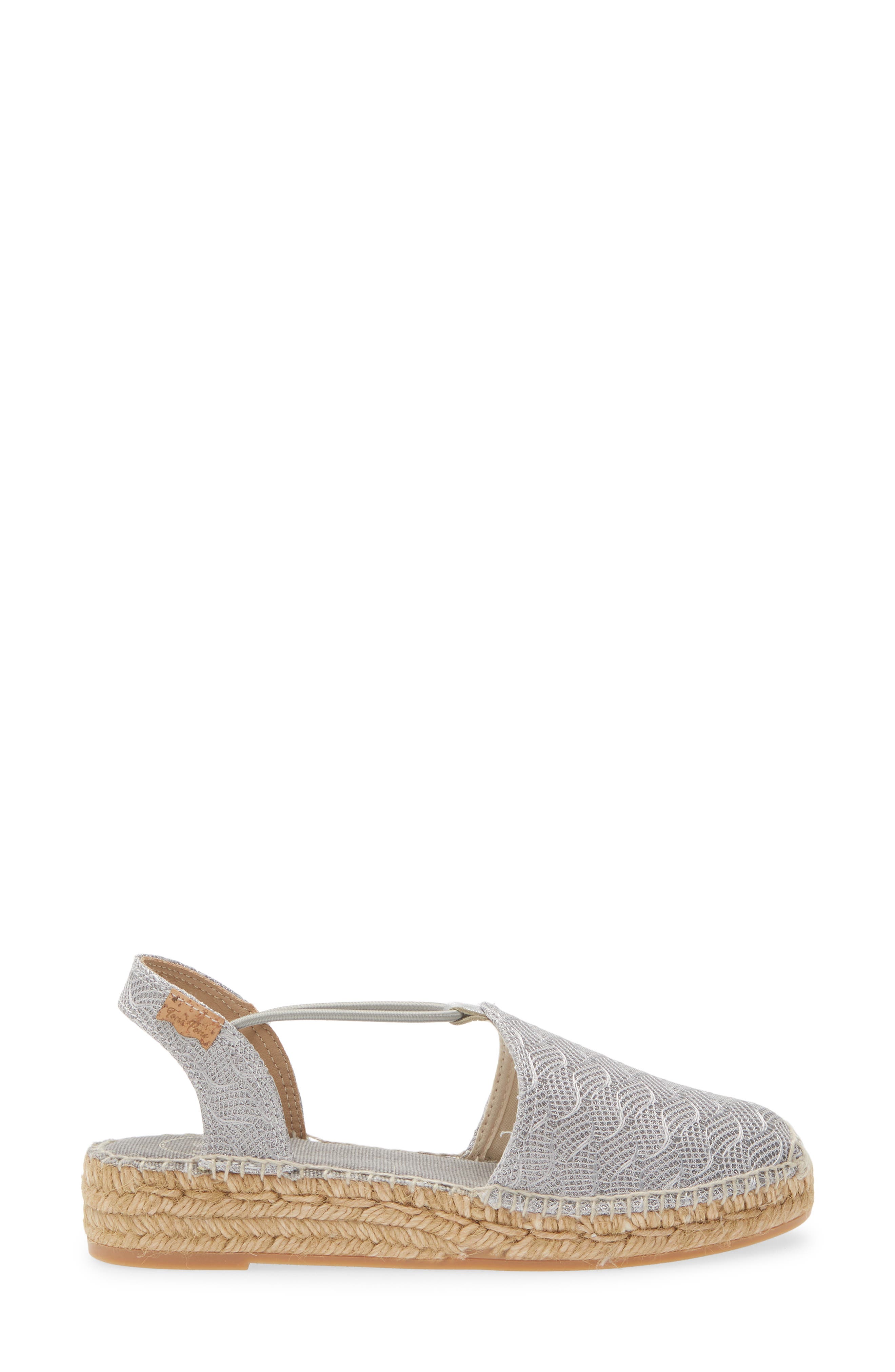 Toni Pons Nerea Espadrille Flat, Alternate, color, Plata