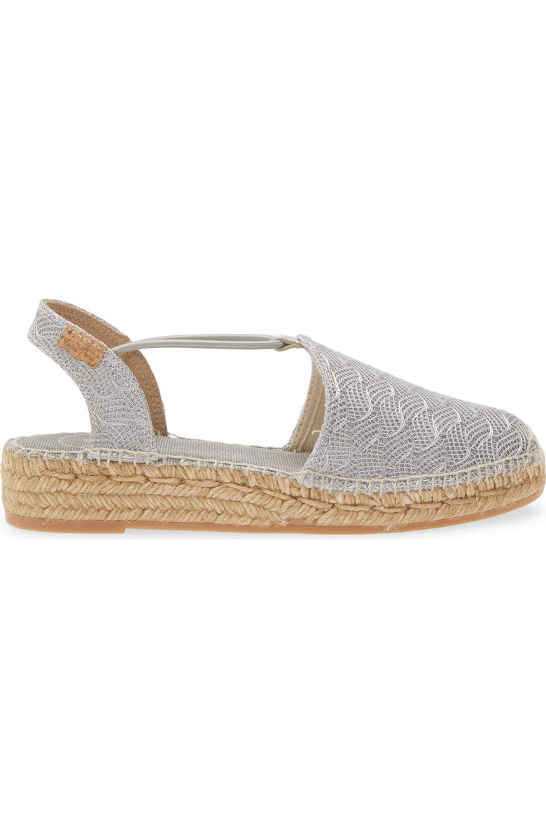 Toni Pons Nerea Espadrille Flat, Alternate, color, Plata