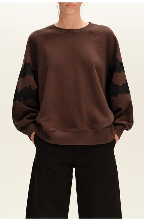 Oversize Lace Sweatshirt