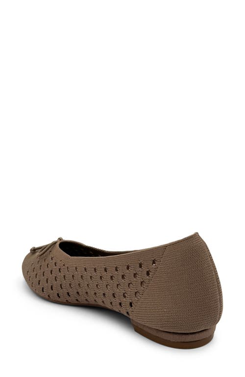 Chelsea Crew Ferry Open Knit Ballet Flat In Taupe Knit
