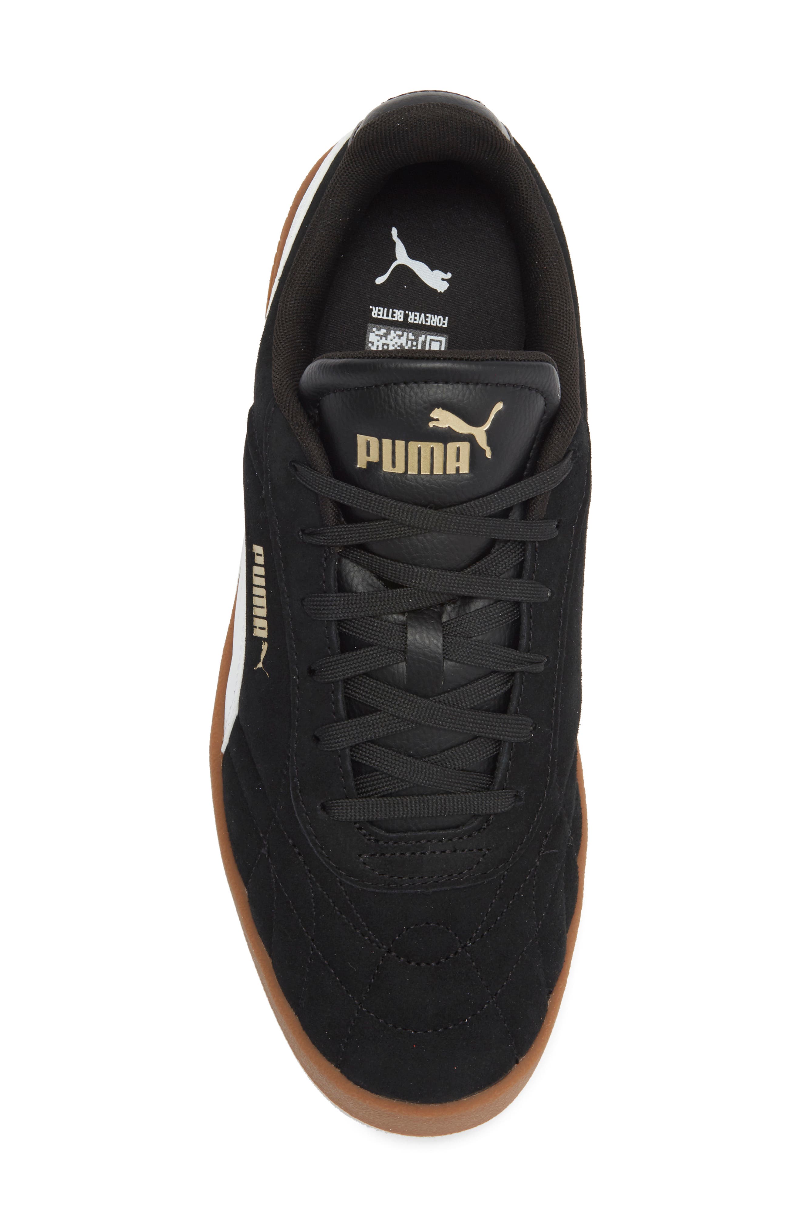 PUMA Club II Indoor Sneaker, Alternate, color, Puma Black/ Puma Gold/ Gum