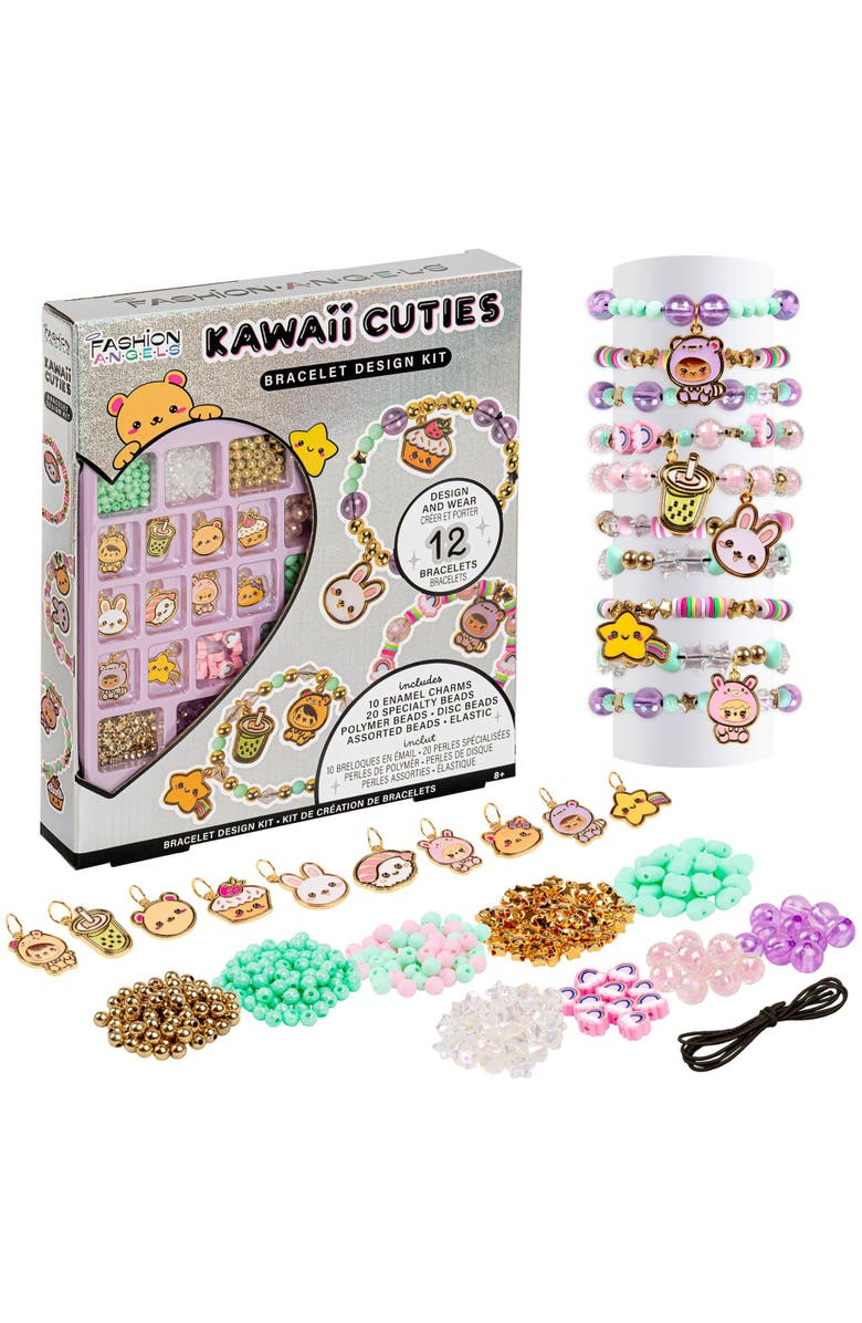 Fashion Angels Bracelet Design Kit, Kawaii Cuties, DIY Elastic String Jewelry, Main, color, Multicolored