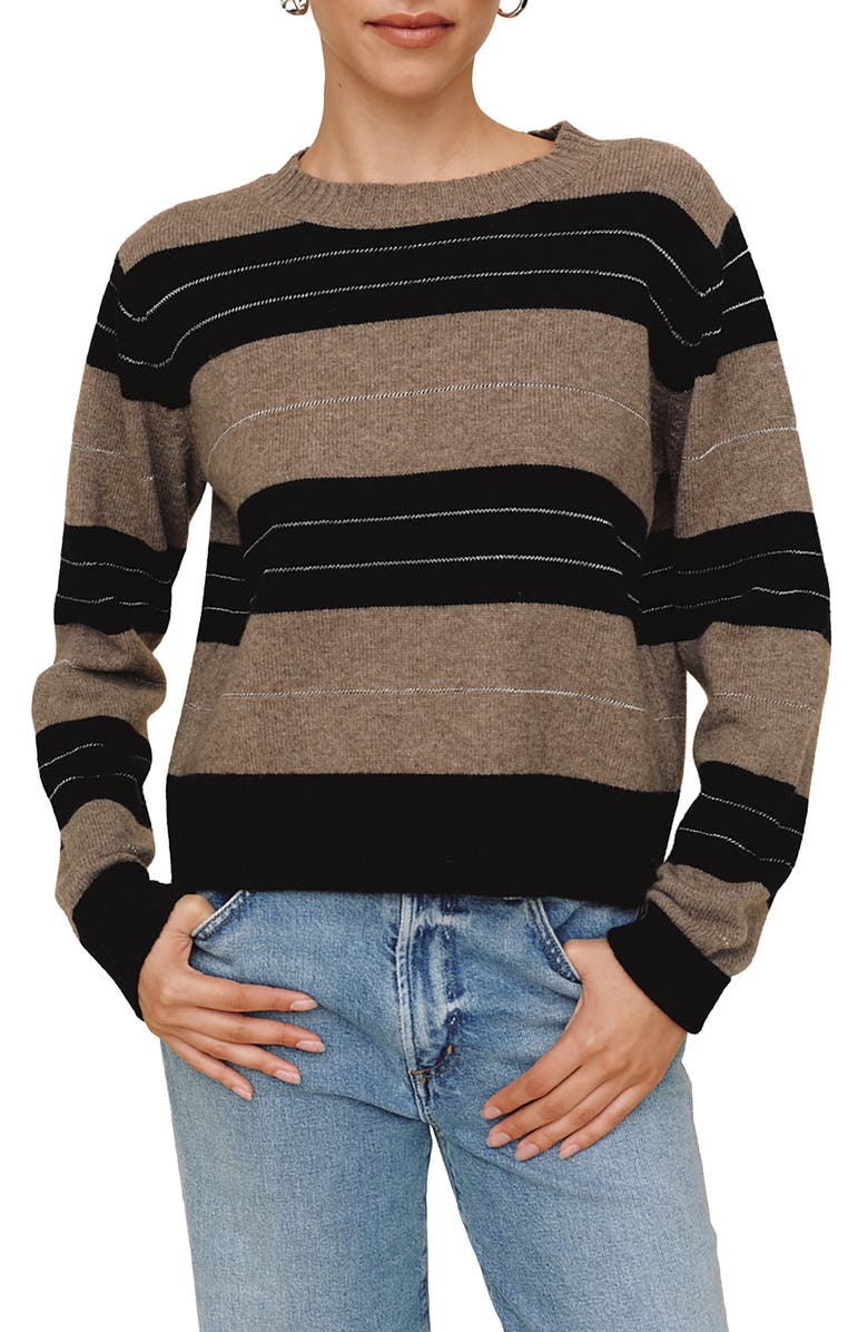 Bella Dahl Stripe Wool & Cashmere Sweater, Main, color, Frappe Stripe