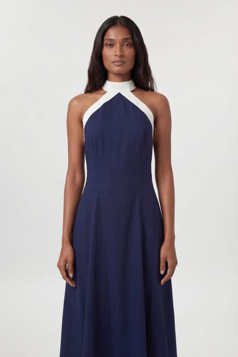 Linen Halter Maxi Dress