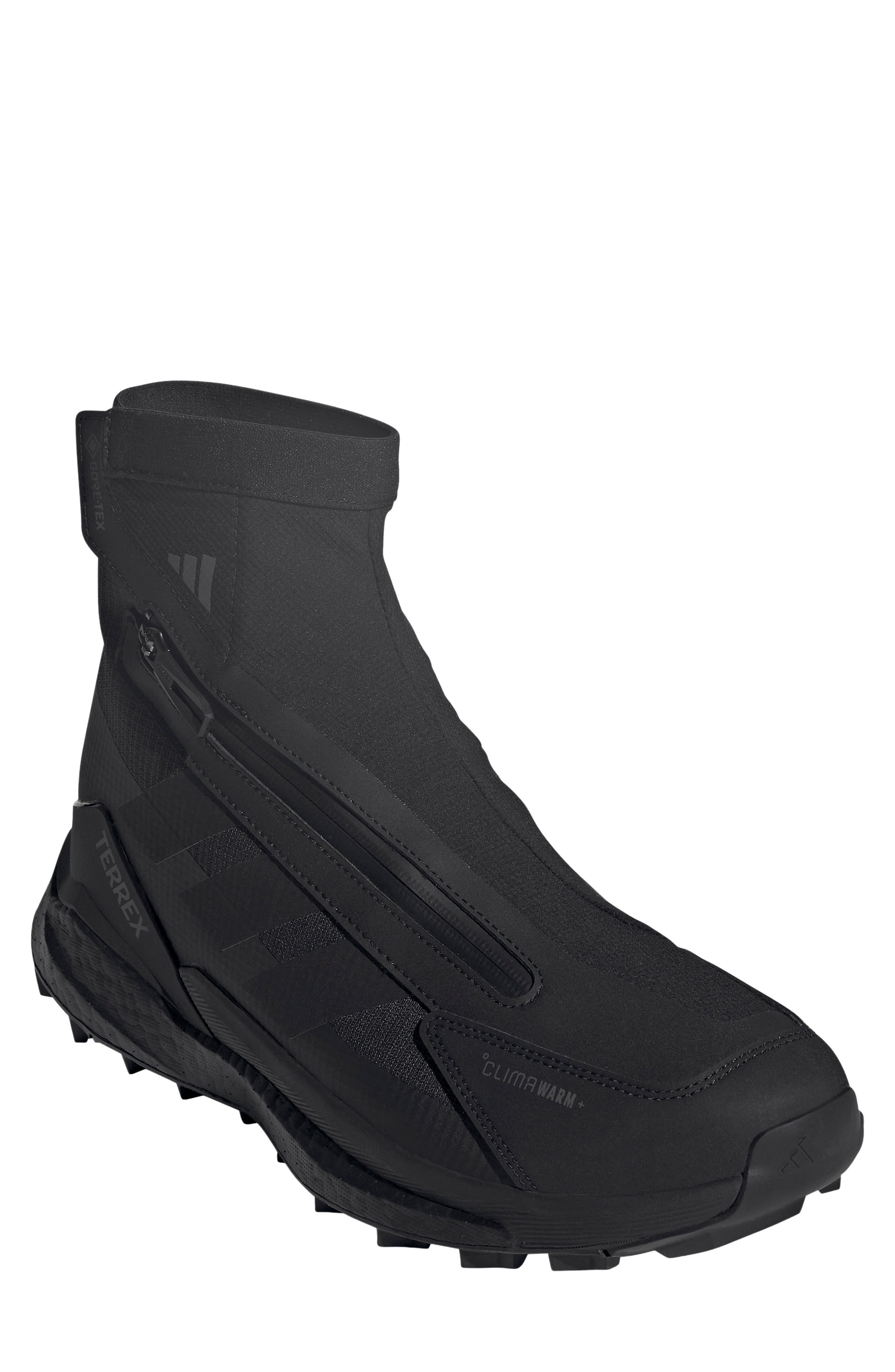 Terrex Free Hiker 2 GORE-TEX Waterproof Hiking Boot, Main, color, CORE BLACK/ CORE BLACK/ GREY