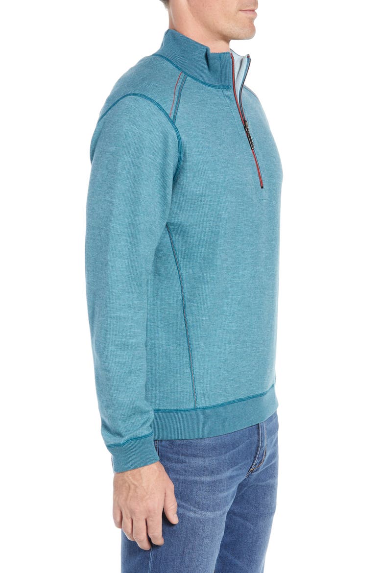 Flipsider Reversible Quarter-Zip Pullover, Alternate, color, SEAGROVE HEATHER