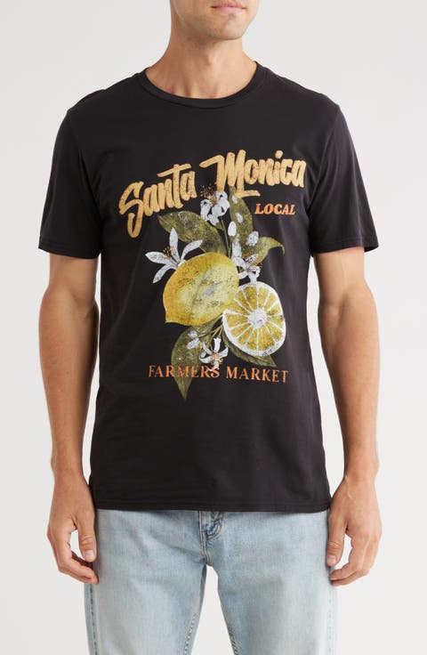 Santa Monica Cotton Graphic Print T-Shirt