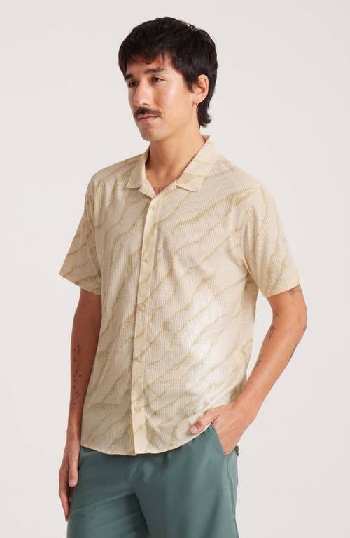 Roark Bless Up Trail Performance Short Sleeve Button-up Shirt In Neutral