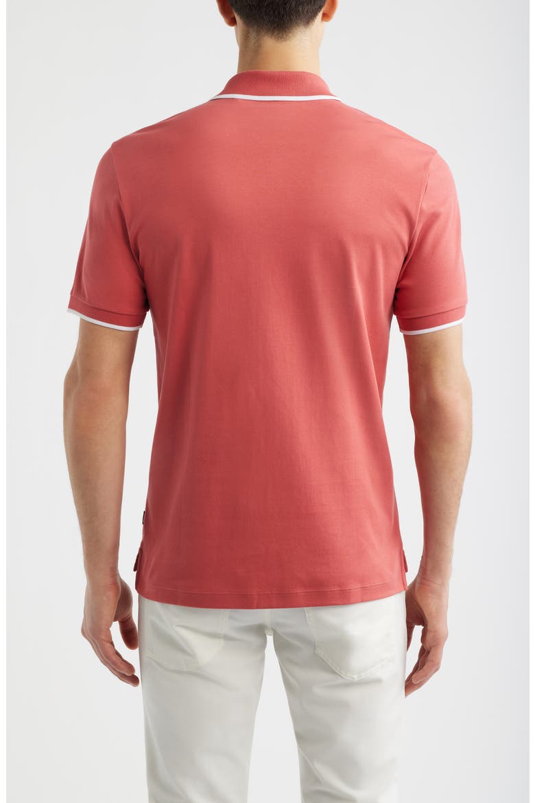 Parlay Tipped Cotton Polo, Alternate, color, MEDIUM RED