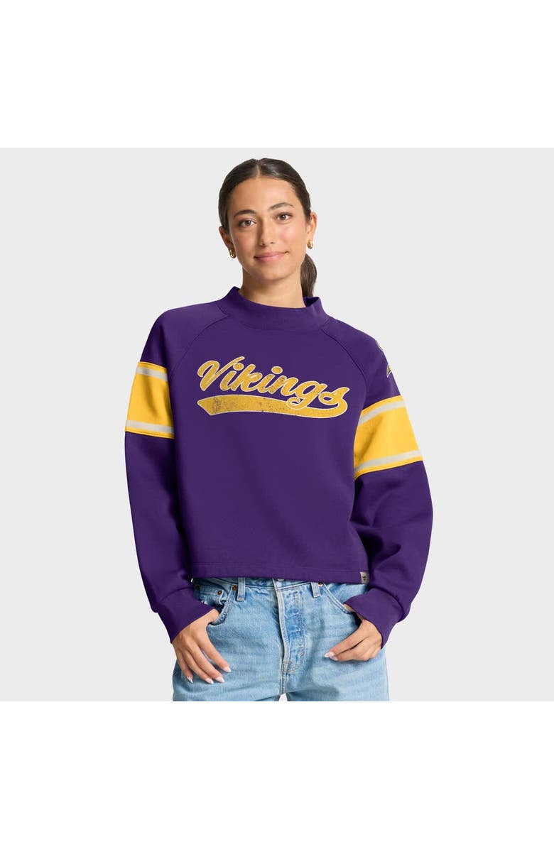 FANATICS Women's Fanatics Purple Minnesota Vikings Oversized Hometown Toss Sweep Mock Neck Pullover, Main, color, Purple