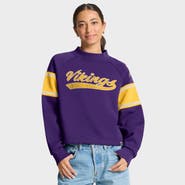 FANATICS Women's Fanatics Purple Minnesota Vikings Oversized Hometown Toss Sweep Mock Neck Pullover
