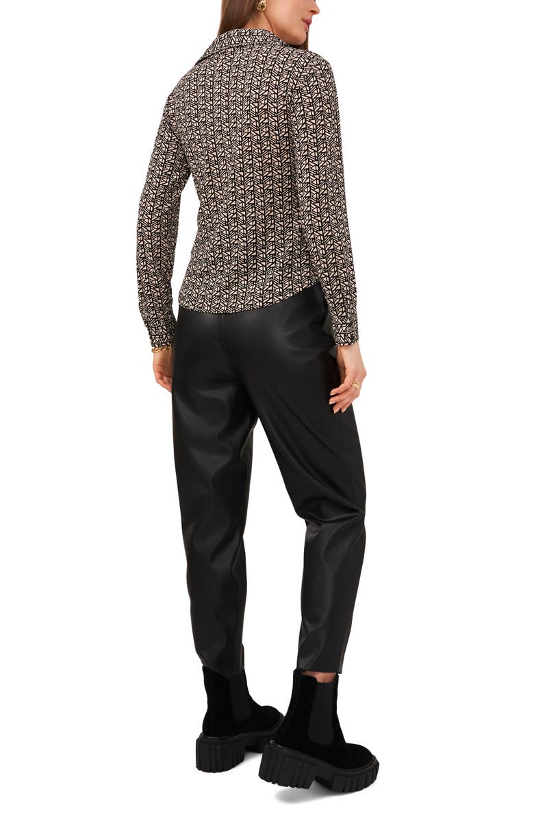 Vince Camuto Geo Print Crepe Blouse, Alternate, color,