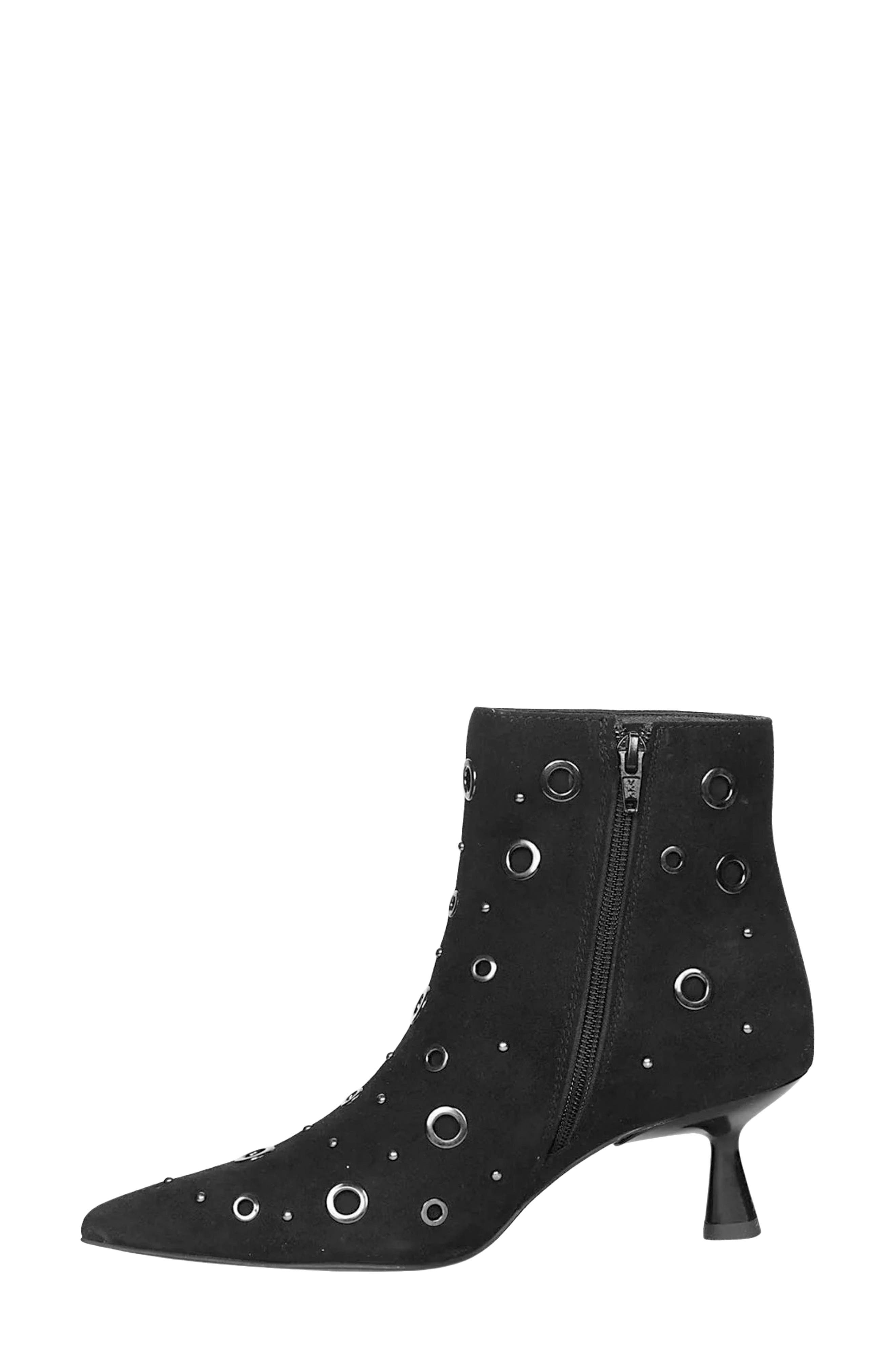 SAINT G Uru Pointed Toe Bootie, Alternate, color, Black Suede