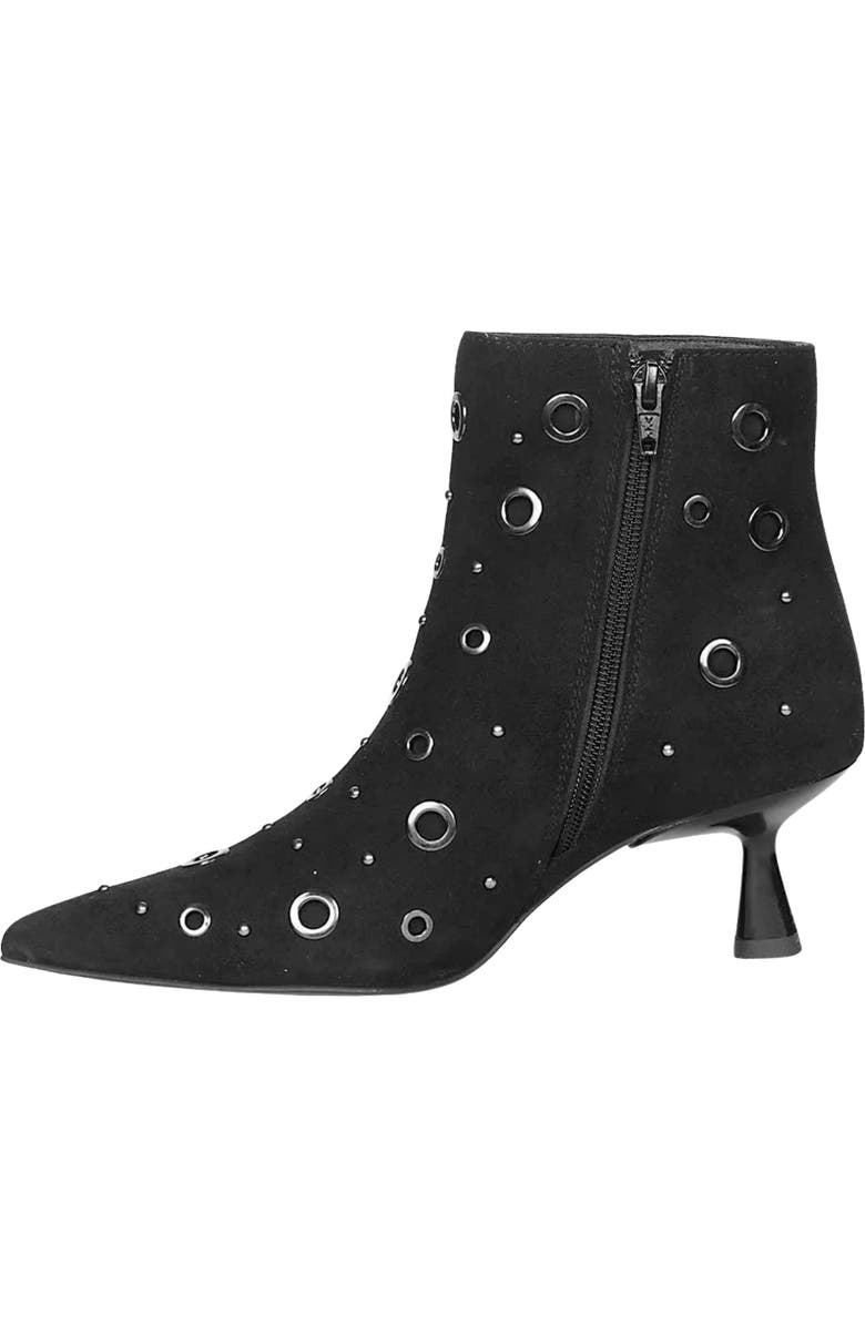 SAINT G Uru Pointed Toe Bootie, Alternate, color, Black Suede