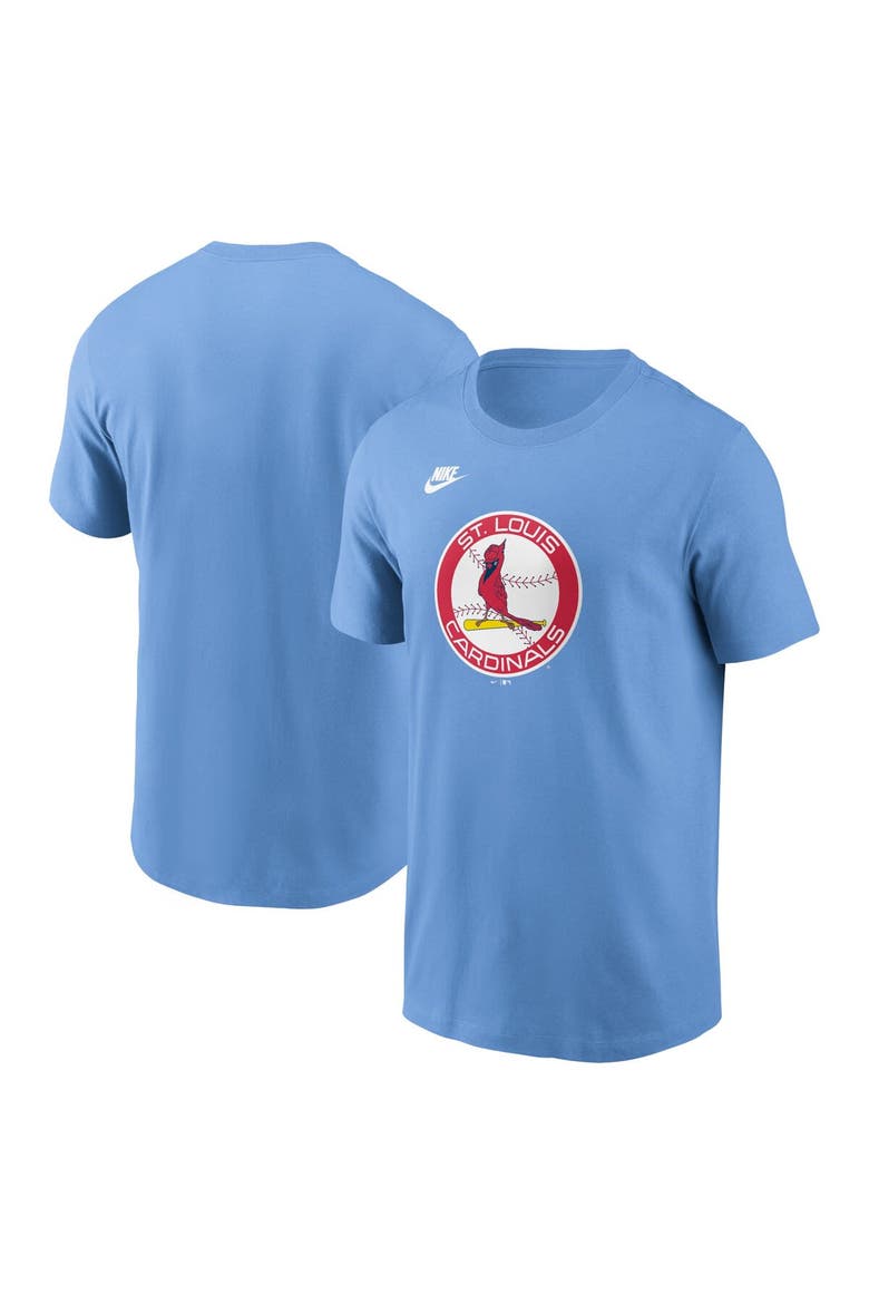 Men's Nike Light Blue St. Louis Cardinals Cooperstown Collection Team Logo T-Shirt, Alternate, color, Light Blue