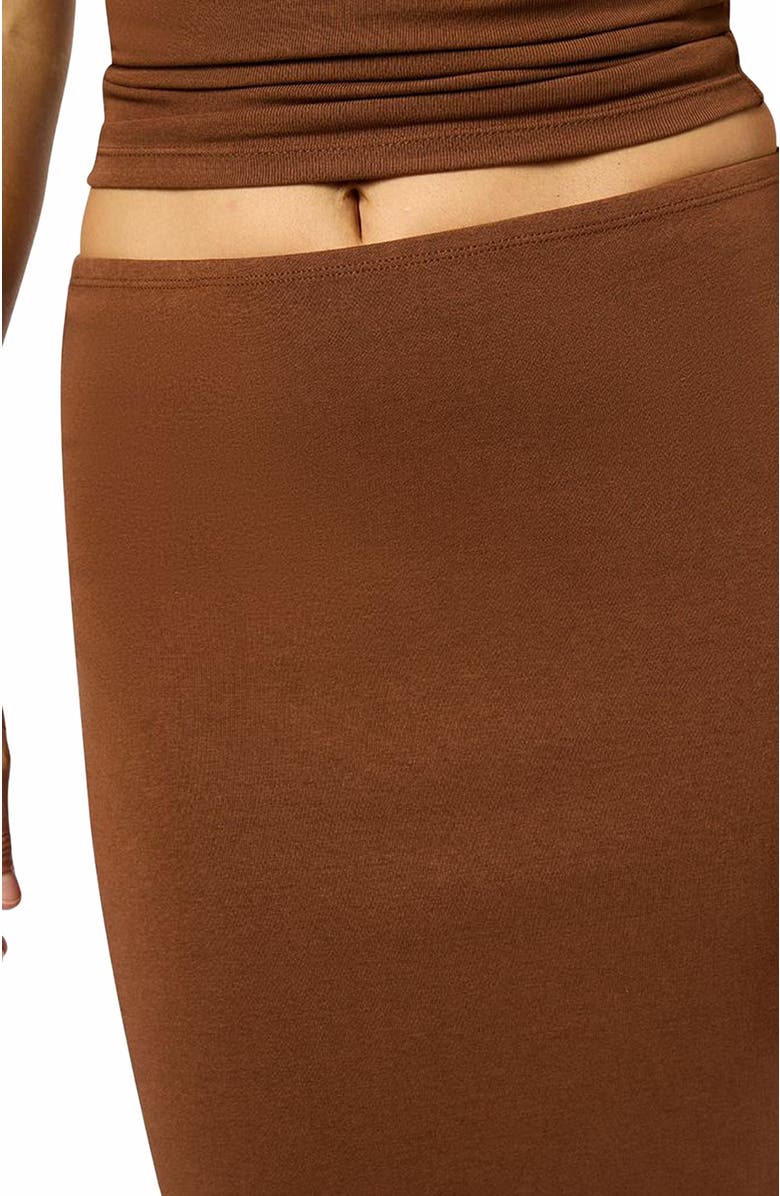 WeWoreWhat Pull On Midi Skirt, Alternate, color, Saddle