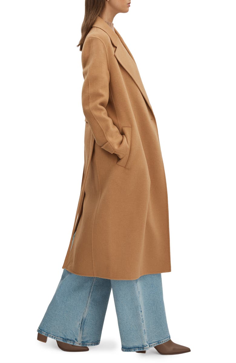 Reiss Emile Belted Wool Blend Coat, Alternate, color,