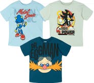 SEGA Sonic the Hedgehog 3-Pack Short Sleeve T-Shirts