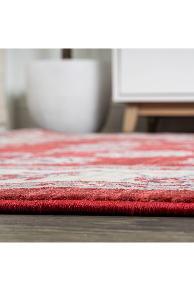 Modern Persian Vintage Moroccan Traditional Area Rug, Alternate, color, Red/Ivory