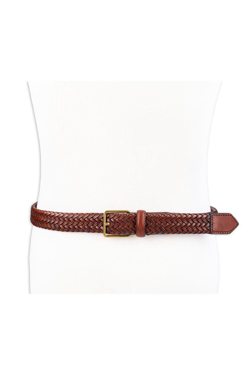 Cole Haan Woven Leather Belt, Alternate, color, 