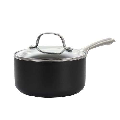 Oster Palladium 8 Piece Aluminum Cookware Set In Black