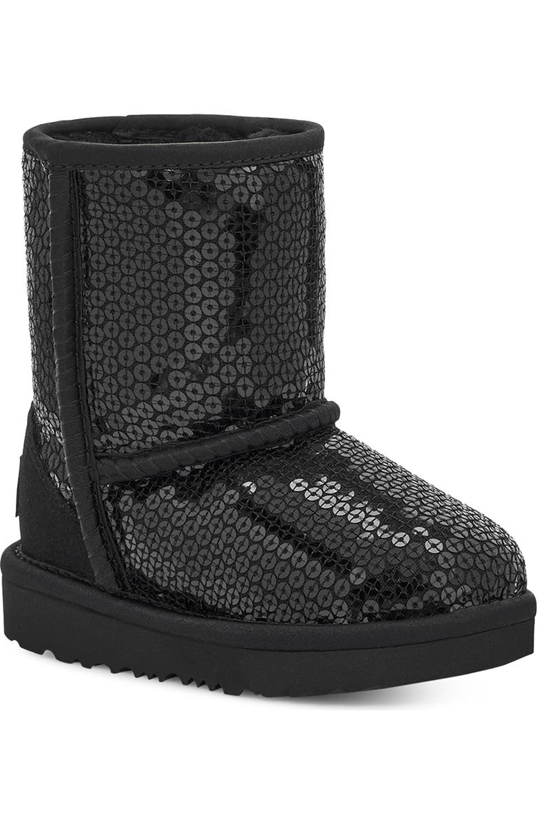 UGG<sup>®</sup> Kids' Chunky Sequin Classic Water Resistant Short Boot, Main, color,