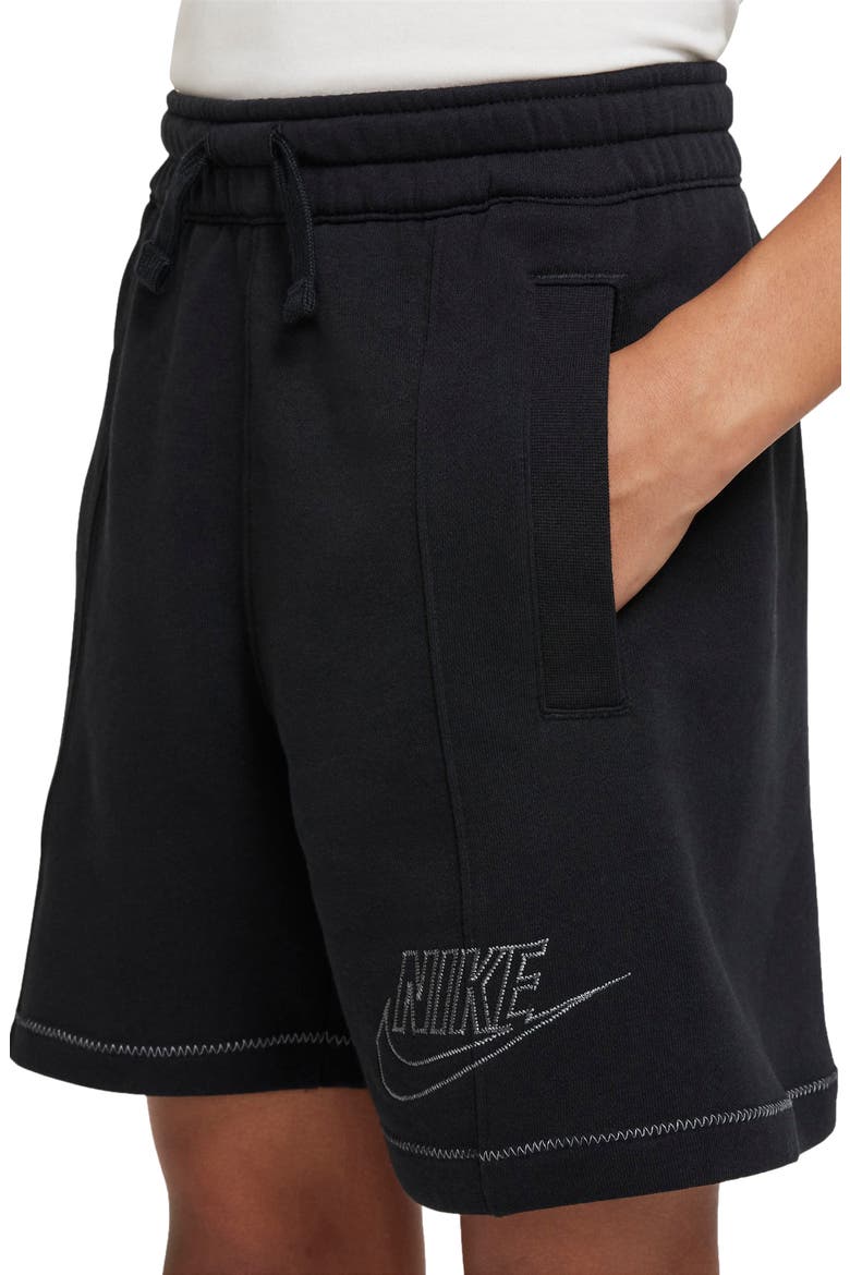 Kids' Sportswear Shorts, Alternate, color, BLACK/ BLACK/ SMOKE GREY