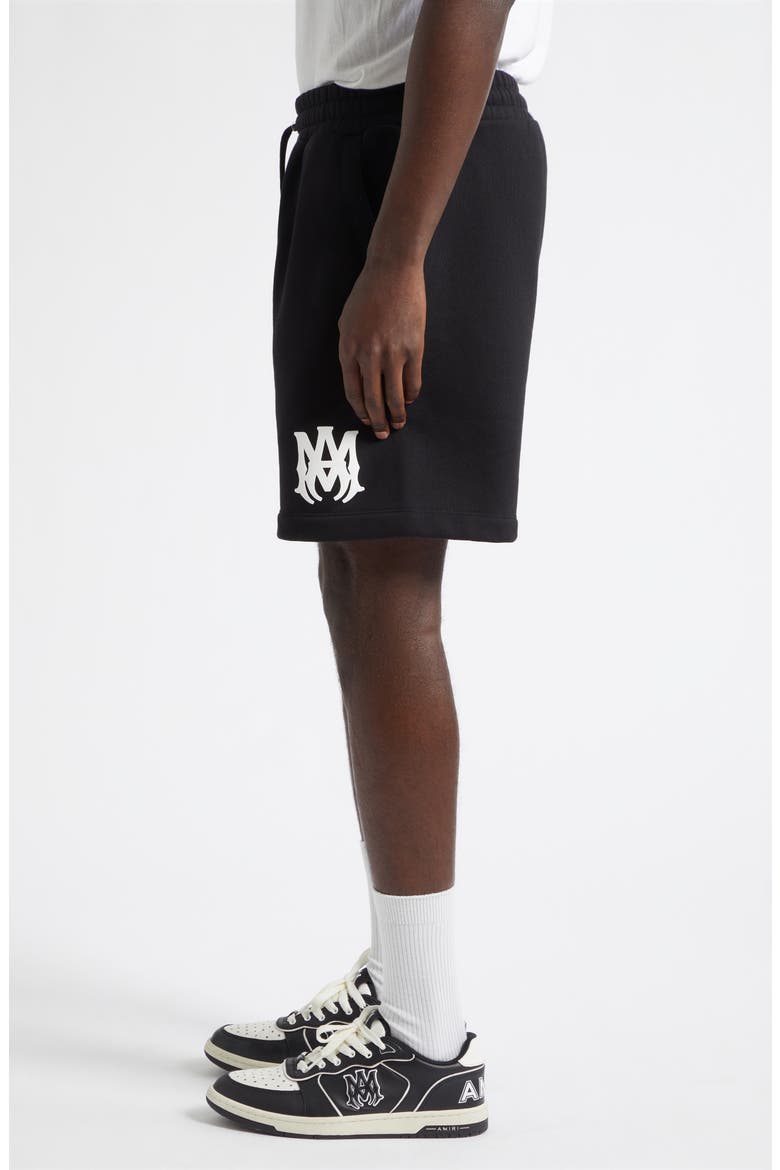 Core Logo Embroidered Sweat Shorts, Alternate, color, BLACK