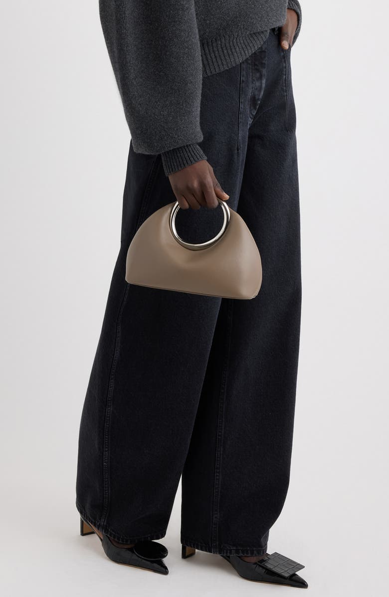 Jacquemus Le Petite Calino Leather Top Handle Bag, Alternate, color, Taupe 193