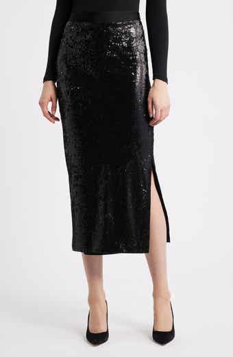 Ebibi Sequin Midi Skirt