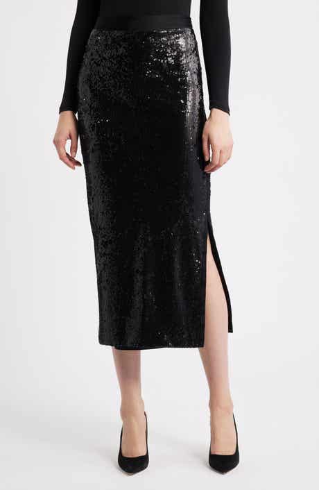 Ebibi Sequin Midi Skirt