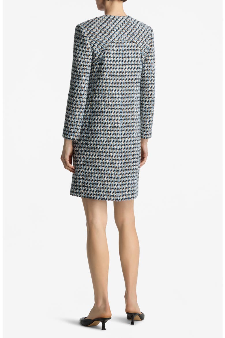 Metallic Tweed Long Jacket, Alternate, color, ROYAL BLUE/ WHITE MULTI