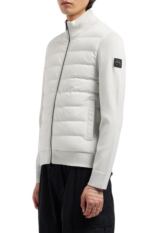 Moose Knuckles Kamet Hybrid Mixed Media Down Jacket In Stone