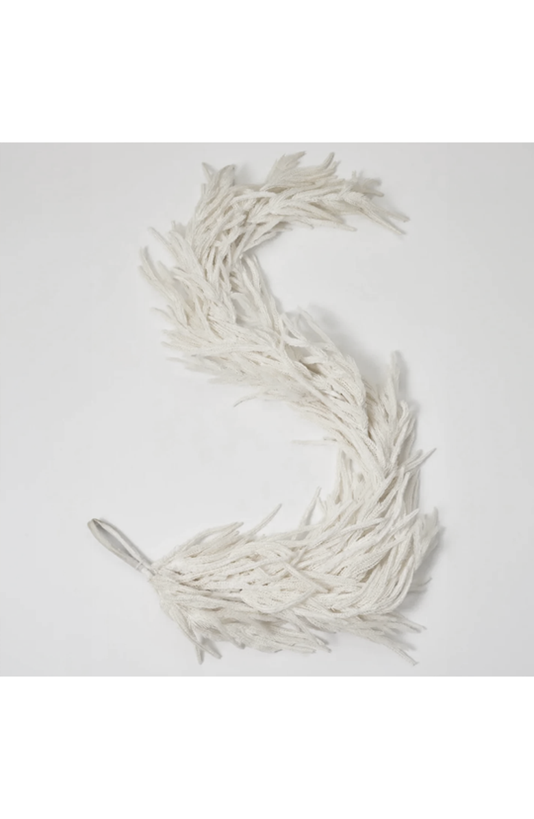 Darby Creek Trading Real Touch White Norfolk Pine Christmas Holiday Front Door Garland Table Runner, Main, color, White 10Ft