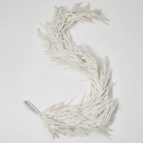 Real Touch White Norfolk Pine Christmas Holiday Front Door Garland Table Runner