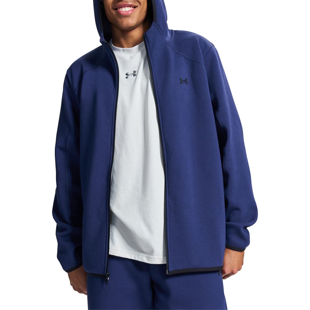 Under Armour Unstoppable Full Zip Hoodie In Midnight Navy/black