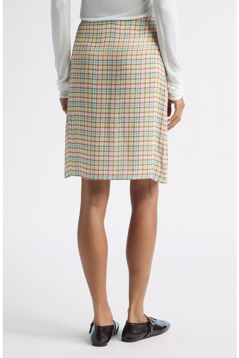 Colette Check Crepe Skirt, Alternate, color, PINK MULTI