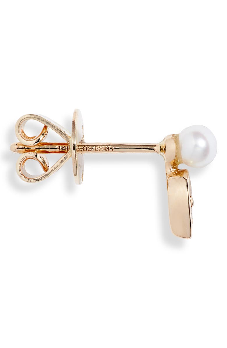 Dana Rebecca Designs Pearl Ivy Petal Stud Earrings, Alternate, color, 