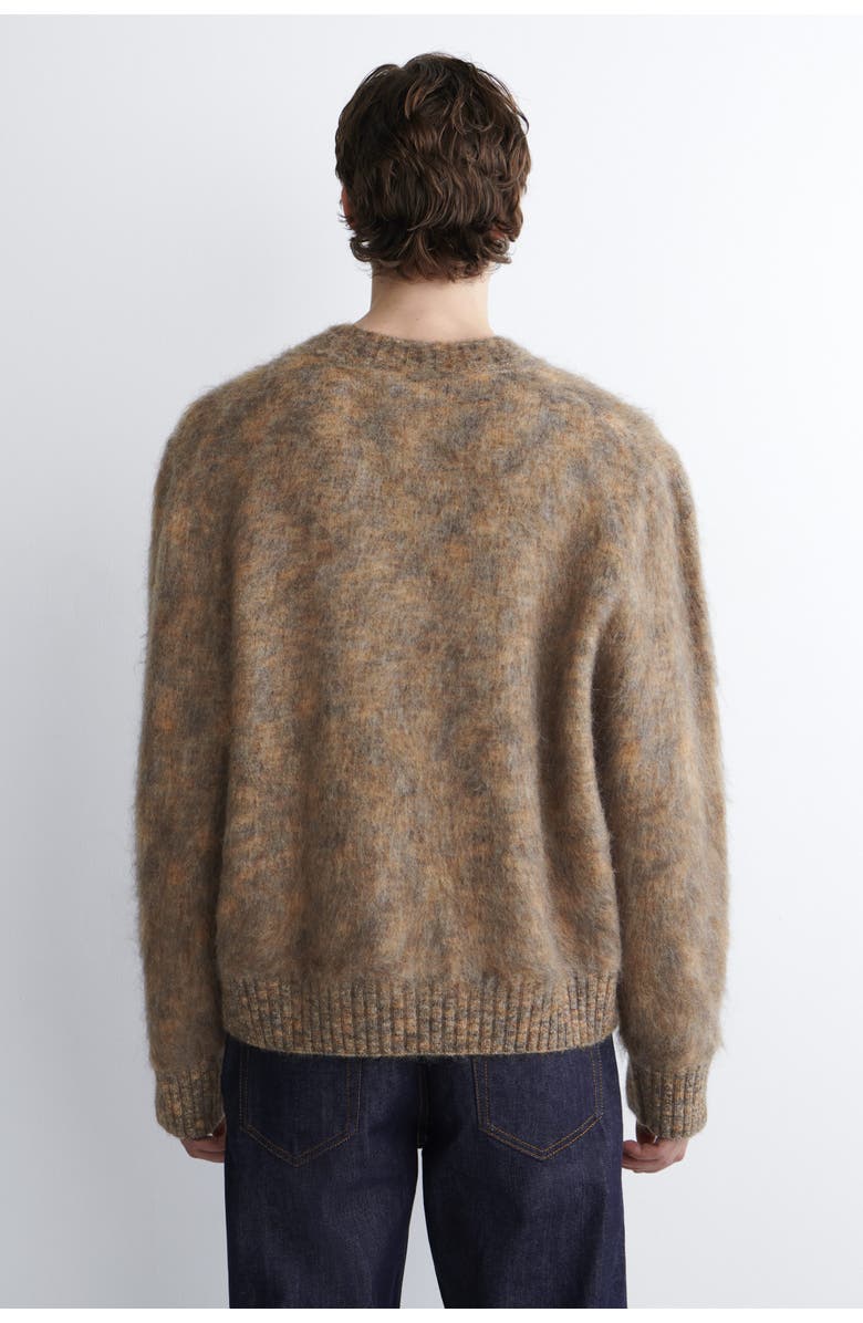 COS Space-dyed Mohair-blend Crew-neck Jumper, Alternate, color, Brown