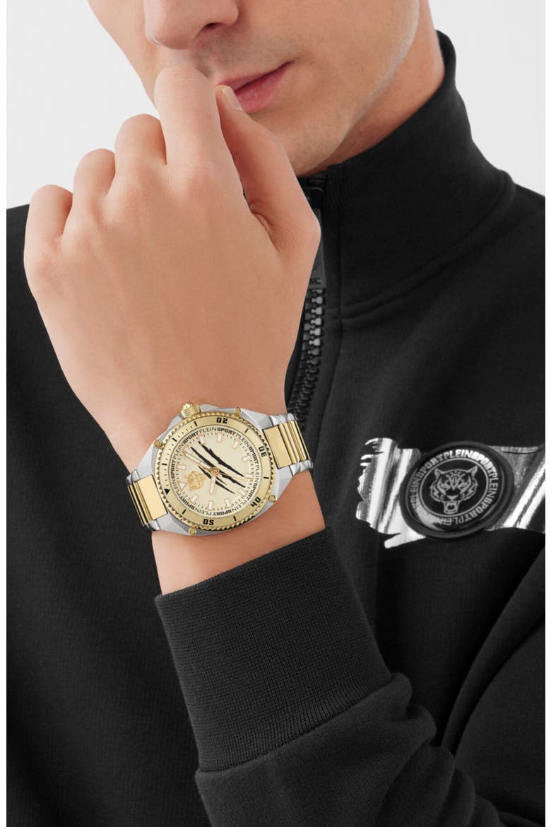 Thunder Force Quartz Bracelet Watch, 47mm, Alternate, color, TWO TONE