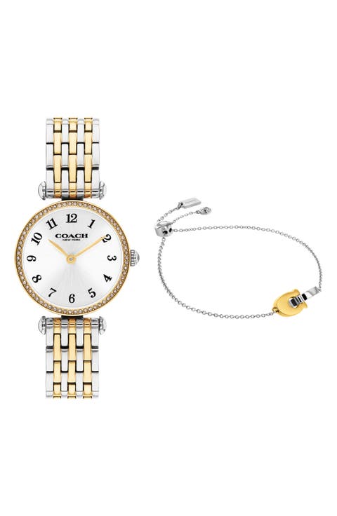 Cary Crystal Two Tone Bracelet Watch