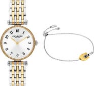 COACH Cary Crystal Two Tone Bracelet Watch