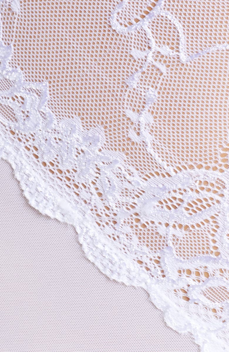 Oh La La Cheri Valentine Soft Cup Babydoll Chemise & G-String Thong, Alternate, color, White