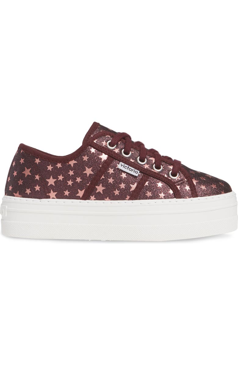 Victoria Shoes Barcelona Sparkle Platform Sneaker, Alternate, color,