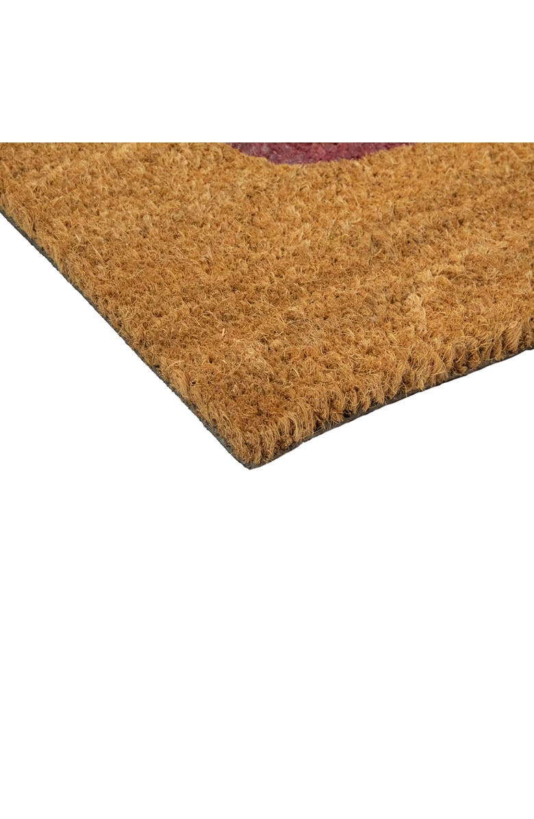 Northlight Natural Coir "Smile" Outdoor Rectangular Doormat 18" x 30", Alternate, color, Brown
