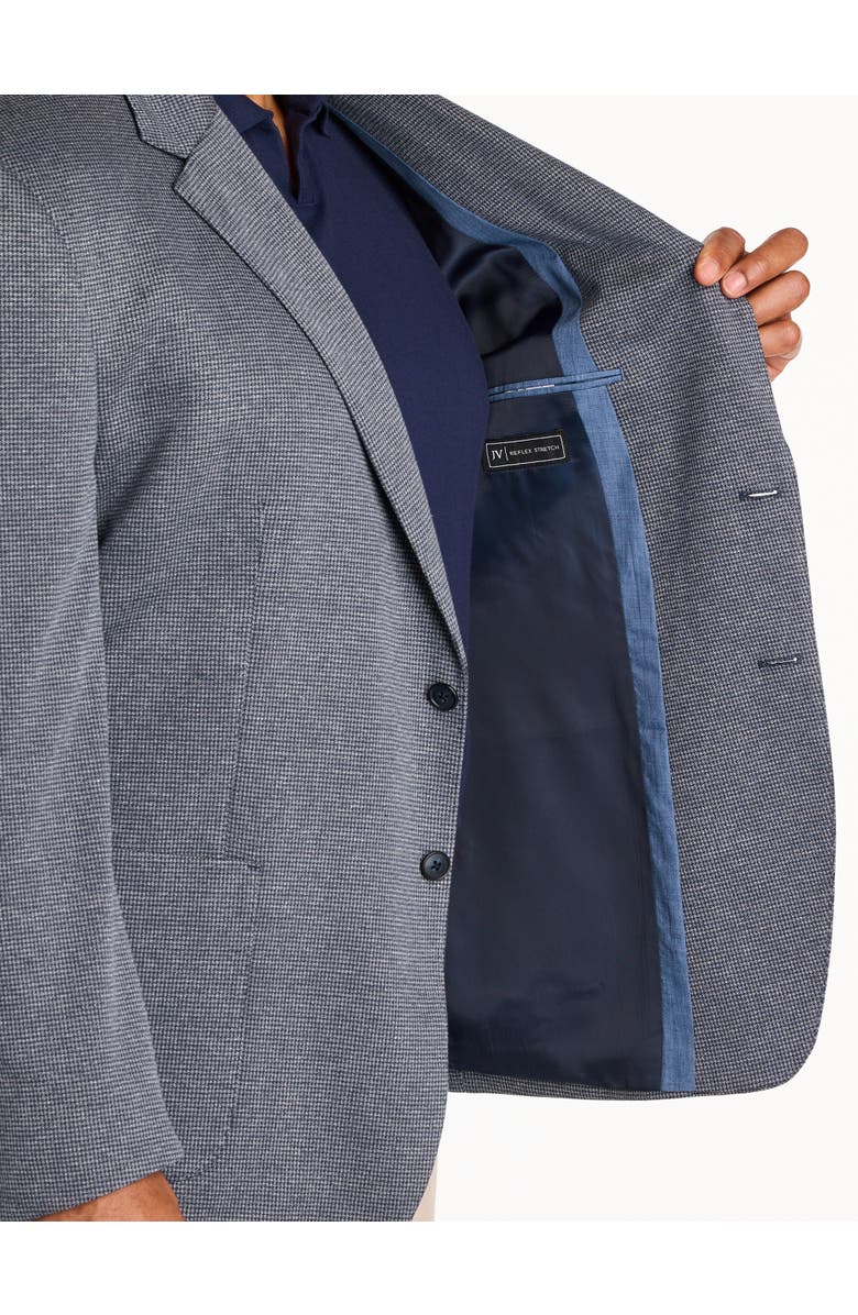 JV Reflex Big & Tall Houndstooth Sport Coat V2, Alternate, color, Navy