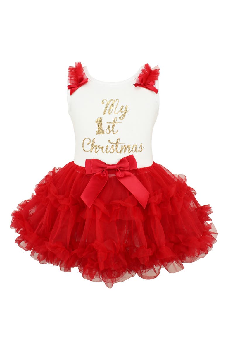 Popatu First Christmas Sparkle Pettidress, Main, color, 